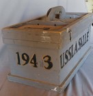 Vintage World War Ii Navy Sailors Box Uss La Salle 1943 Painted Tool Ditty Chest