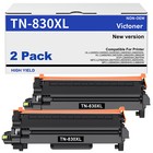 2pk Tn830xl Toner Compatible For Brother Tn830 Xl Dcp-l2640dw Hl-l2405w L2465dw