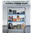 Heavy Duty Mobile Security Cage 1500 Lbs Capacity 3-tier Steel Wire Storage Rack