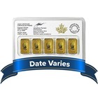 Canada 1 10 Oz Gold 5-bar Set In Assay  9999 Fine Random Year
