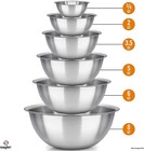 Stainless Steel Mixing Bowls Set Of 6 For Cooking   Serving