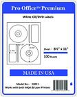 Wing Office Premium Media Cd dvd Labels Matte Memorex Core Self Adhesive 4 5 8 