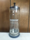 Barbicide Disinfectant Glass Jar King Research Inc Lg 11 5  Tall  Vintage Barber