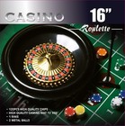 Indoor Entertainment  16-inch Roulette Wheel Set With Full-size Felt   Rake