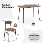 5-piece Dining Table Set For 4 Modern Kitchen Dining Room Furniture Set
