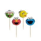 Sesame Street Party Cupcake Pick Toppers  Set Of 12