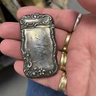 Vintage Sterling Silver Art Nouveau Match Safe With Striker On Bottom