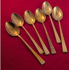 Lot Of 6 Vintage Dirigold Dirilyte Empress Goldware Teaspoons Flatware