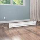 49 In  120-volt 1 500-watt Portable Electric Baseboard Heater In White