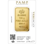 100 Gram Gold Bar - Pamp Suisse - Fortuna - 999 9 Fine In Sealed Assay