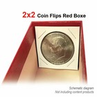 Fit For Snaplock Top Quality Storage Lot Of 10 2x2 Coin Flips Red Boxes 9 Inch