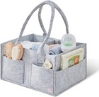 Upgraded Baby Diaper Caddy Organizer  Portable Nursery Storage Bin With Handle  