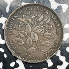 1856 Nova Scotia 1 2 Penny Half Penny Token Lot n2692 Nice 