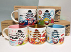 Set Of 5 Starbucks Mini Mug Cup Japan 2oz Ornament You Are Here Collection New
