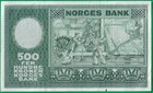 Norway 500 Kroner 1966  P34d  Presentable With Small Missing Piece At Bottom