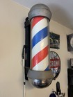 Antique Koken Outdoors Barber Pole - Rotating   Lighting Working
