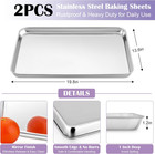 Large Baking Sheet With Wire Rack   20 X 14 Inch Stainless Steel Cookie