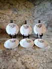 Herend Chinese White Floral Design Small Plates 6 Pieces  374 bt