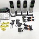 Vtech Ds6151 2-line Cordless Phone System Answering Machine   5 Handsets  4 Dock