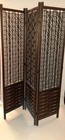 Mcm Vintage Boho Chic Mid Century Modern Teak 3 Panel Room Divider Wood