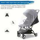 Baby Stroller Mosquito Insect Net Full Cover Pram Bassinet Car Seat Bl-wh