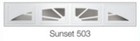 White Sunset 503  Window Inserts short Panel Ideal Garage Doors Set Of 4