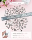 Wholesale Bulk Lots Jewelry Making Silver Charms Mixed Smooth Tibetan Silver    