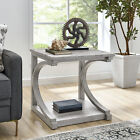    wooden Square 23 8  Coffee Table End Side Table Storage Shelf Living Room Gray