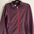 Maroon Nike Jacket Size Xl Youth Black And Orange Detailing Fits Womens M l