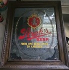  Strohs Beer Lighted Mirror Sign Bar One Beer Lover 1980 22  Wood Framed Read 