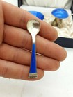 Ela Denmark Sterling Silver 925 Enamel Salt Dish Mushroom Pepper Cobalt Blue