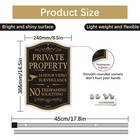 Private Property No Trespassing Sign 8  X 14  All Metal With 28  Stake