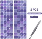 2pack Korean Keyboard Stickers  Korean-english Keyboard Sticker On Purple Bac   