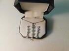 925 Clear Cz Earrings   Necklace Set  Sterling Silver Gift Boxed