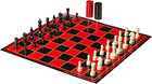 3-in-1 Chess Checkers Backgammon Set     Full Size Board With Staunton Pieces