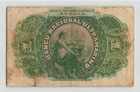 Angola 1 Escudo 1921  P-55  Banco Nacional Ultramarino  Original Vf  Scarce  K2