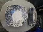 Vintage Arthur Court   Unmarked Grape   Vine Aluminum Serving Bowl   Tray Set