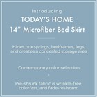 Classic Tailored Bed Skirt Dust Ruffle Microfiber 14  Drop Length King Black