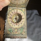 Antique Bavaria Diptych Pocket Sundial   Compass Signed
