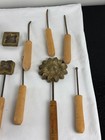 Vintage Millinery Fancy Flower Tool Mold Brass Antique