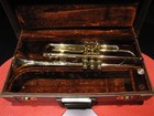 Stunning Vintage F e  Olds Ambassador Trumpet W  Bach 7c Mouthpiece   Hardcase  
