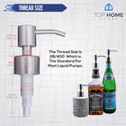 Stainless Steel Soap And Lotion Dispenser Pumps  Replacement For Your Bottles  b