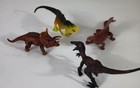 Vintage Safari Carnegie Dinosaur Figure Lot Of 4 Hard Rubber Figures - Rare