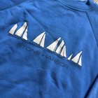 Vintage Stone Harbor New Jersey Size Medium M Hanes Sweatshirt Blue Sailboat Usa