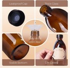 8oz Amber Glass Bottle With Lids  3 Pack Glass Bottles For Vanilla Extract