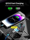 Nulaxy Bluetooth Fm Transmitter  Qc3 0 Fast Charge Bluetooth Car Adapter  Wirele