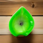 Vintage Blue White And Green Hand Blown Art Glass Pulpit Design Tall Vase 14 5   
