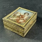 Antique Bronze Box With Signed Hand-painted Miniature