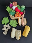 Children s Felt Fruit   Basket Toys 18 Pcs Play Food Cooking Farm Preschool