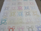 Quilted Patchwork Squares Quilt Hand Sewn 78  X 67 